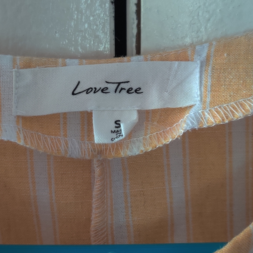 Love Tree Yellow and white striped shirt dress - Picture 4 of 10